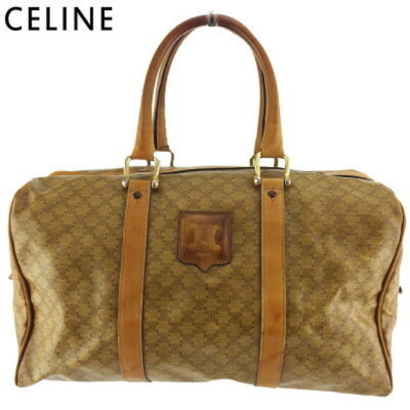 Celine Boston bag handbag macadam beige brown leather - Picture 1 of 5